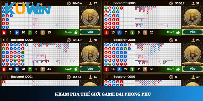 Khám phá thế giới game bài phong phú